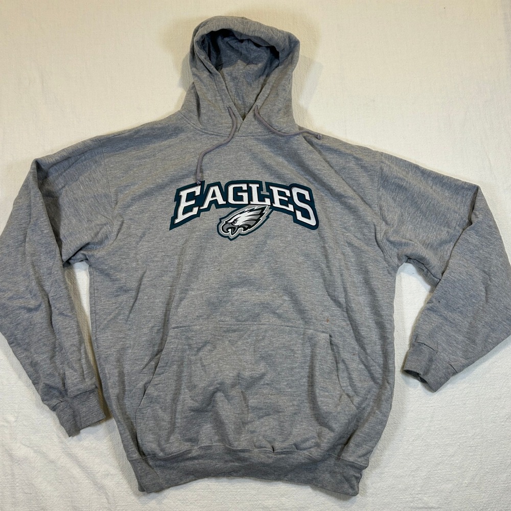 NFL Team Apparel Philadelphia Eagles Hoodie Gray XL Tall Sweatshirt 61-5357-1